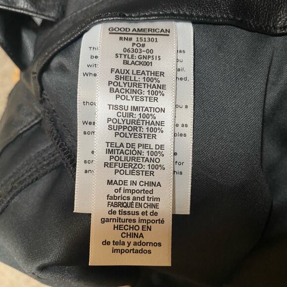 Good American Faux Leather Pants Size 10/30 Fairy Grunge Edgy Glam Going Out - Picture 13 of 14